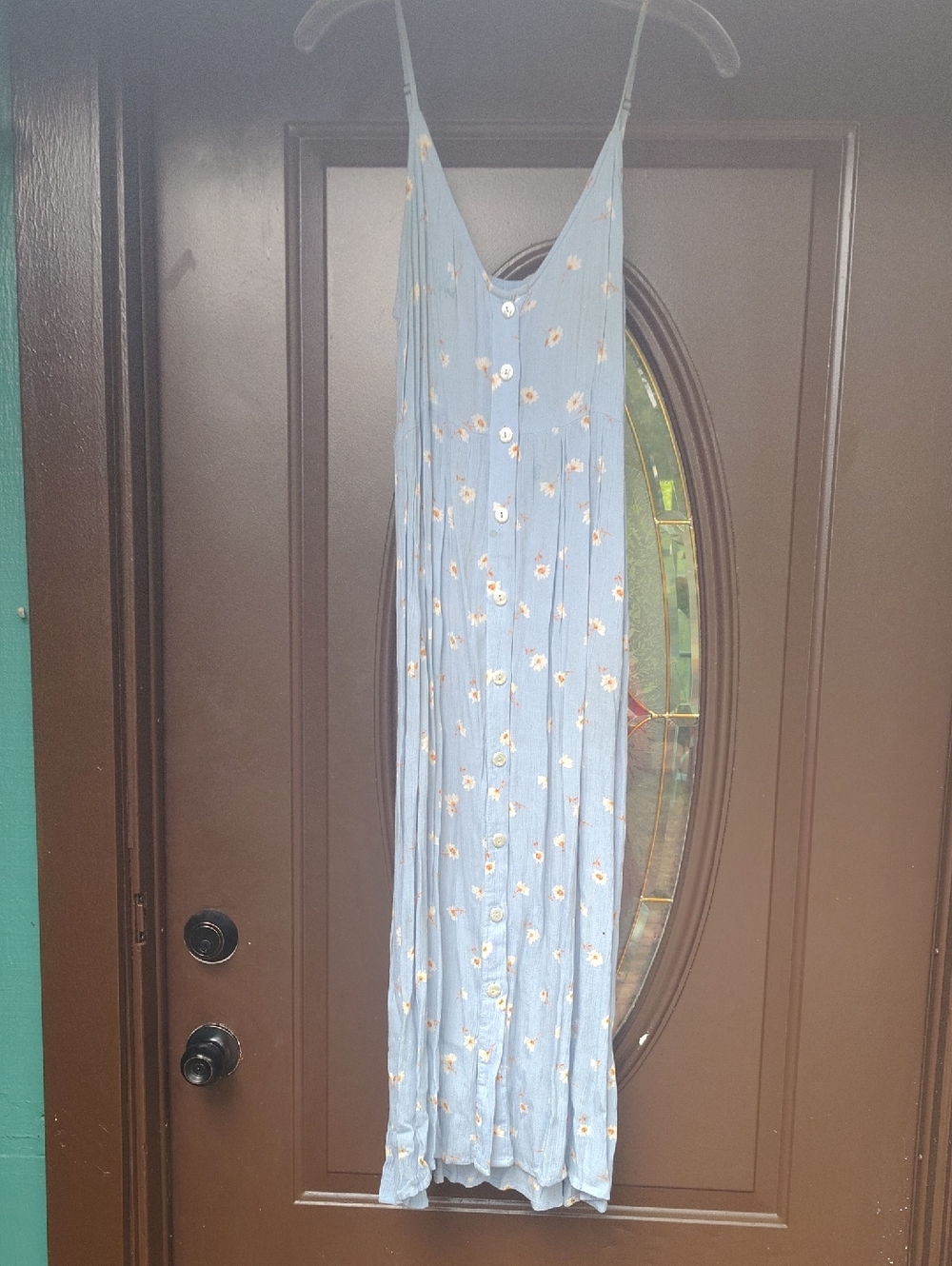 Billabong Baby Blue Floral Textured Top